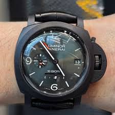 Luminor Panerai Dieci Giorni GMT Ceramica Black Leather