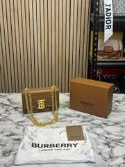 Burberry TB CalfSkin Brown Sling With OriginalBox