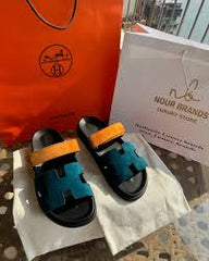 HERMES Calfskin Mens Chypre Sandals