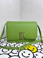 Burberry TB CalfSkin Green Sling With OriginalBox