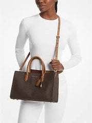 Michael Kors Handbag With Dust Bag And Sling (44572 Coffee Brown)