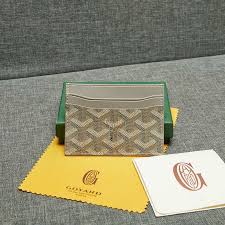 Goyard Saint Sulpice Card Holder Wallet With Dust & OG Box Grey 9636