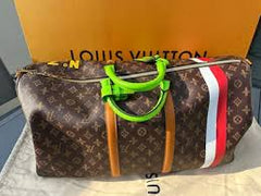 Louis Vuitton Keepall Bandouliere 55 Trunk NO7 Weekend Travel Duffle Bag With Tag & Dust Bag (8273)
