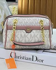 Michael Kors Blair Boston With OG Box & Dust Bag (22312 Beige White)