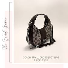 Coach Carmen Shoulder Bag With OG Box Dust Bag 681214 Brown Cloth