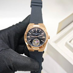 Vacheron Constantin Overseas Tourbillion Black Rose Gold Semi ETA
