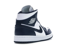 NIKE AIR JORDAN 1 MID WHITE METALLIC GOLD OBSIDIAN