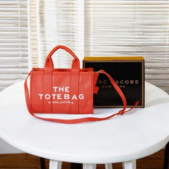 Marc Jacobs Medium The Tote Bag With OG Box & Dust Bag & Shoulder Strap (Peach - 941)