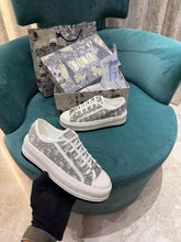 WMN Dior White Grey Oblique Canvas Walk'n'Dior Sneakers For Her