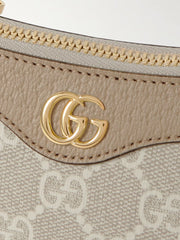 Gucci Ophidia Mini GG Canvas Chain Shoulder Bag With OG Box & Dust Bag 88333 Beige