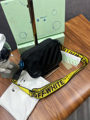 Off-White Binder Nylon Small Crossbody With OG Box & Dust Bag & 239 Black Black