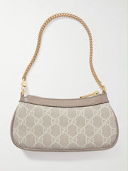 Gucci Ophidia Mini GG Canvas Chain Shoulder Bag With OG Box & Dust Bag 88333 Beige