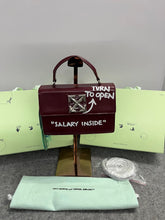 Off-White Leather Salary Inside Jitney 1.4 Shoulder Bag (Cherry Red 88534)