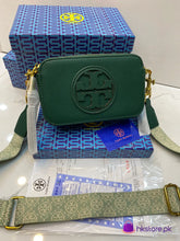 Tory Burch Miller Crossbody Camera Bag Green With OG Box & Dust Bag 3300 Green