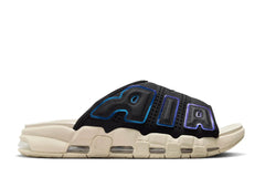 ADIDAS AIR MORE UPTEMPO SLIDE BLACK SANDDRIFT IRIDESCENT