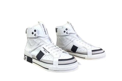 DOLCE & GABBANA CUSTOM 2 ZER0 PANELLED HIGH TOP WHITE BLACK