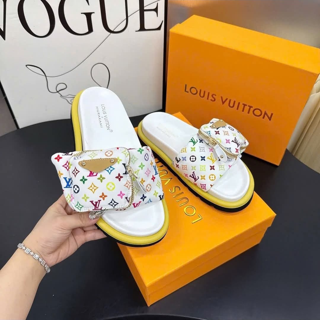 Louis Vuitton X Murakami Pool Pillow Comfort Mule With Original Box And Carry Bag