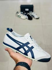 Onitsuka Tiger Mexico 66 sneakers in white and blue leather