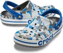 Crocs Grey Blue Bayaband Graphic II Clogs