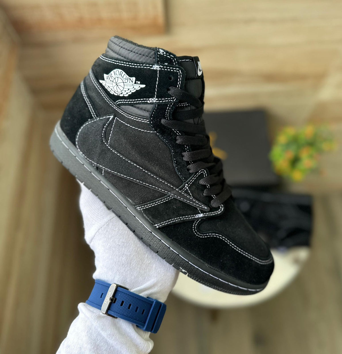 Nike Jordan 1 Retro Low OG SP TRAVIS SCOT Black Phantom