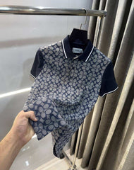 Coac h Navy Blue MonogR@M Imported Polo T-Shirt