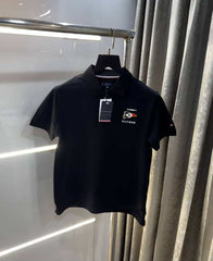 Tomm y Hilfiger Black Logo Work Premium Polo T-Shirt