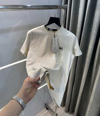 Karl Lagerfeld Beige Logo Patch Imported T-Shirt