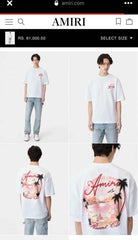 Amir i White Logo Print Premium Designer T-Shirt