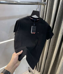 Tomm y Hilfiger Black Embroidery Logo Classic T-Shirt