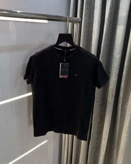 Tomm y Hilfiger Black Embroidery Logo Classic T-Shirt