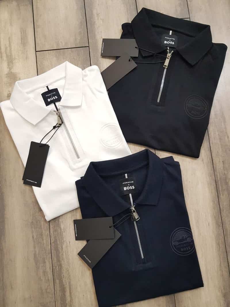 Hugo bos s x porsche White Classic Polo T-Shirt