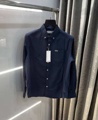 Lacost e Navy Blue Embroidery Logo Premium Shirt