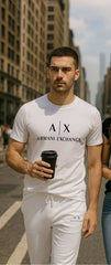 Arman i Exchange White Logo Print Imported Tracksuit With Carry Bag