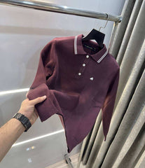 Brooks Brother Wine Premium Knitted Pull Over