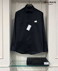 Balmai n Paris Black Back Print Shirt With Premium Bo_x Packing And Carry Bag