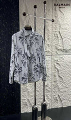 Balmai n Paris White Floral Print Shirt With Premium BoX Packing And Carry Bag