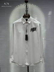Arman i Exchange White Embossed Logo Shirt With Premium