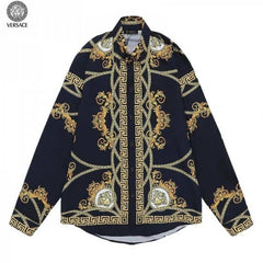 Versac e Couture Black Printed Imported Full Sleeves Shirt
