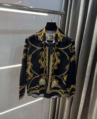 Versac e Couture Black Printed Imported Full Sleeves Shirt