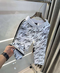 Air Jorda n White Embroidery Logo Imported Trackpant