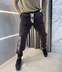BaLeNcIaga Brown Logo Print Premium Jogger Sweatpant