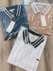 Lacost e Navy Blue Embroidery Logo Premium Polo T-Shirt
