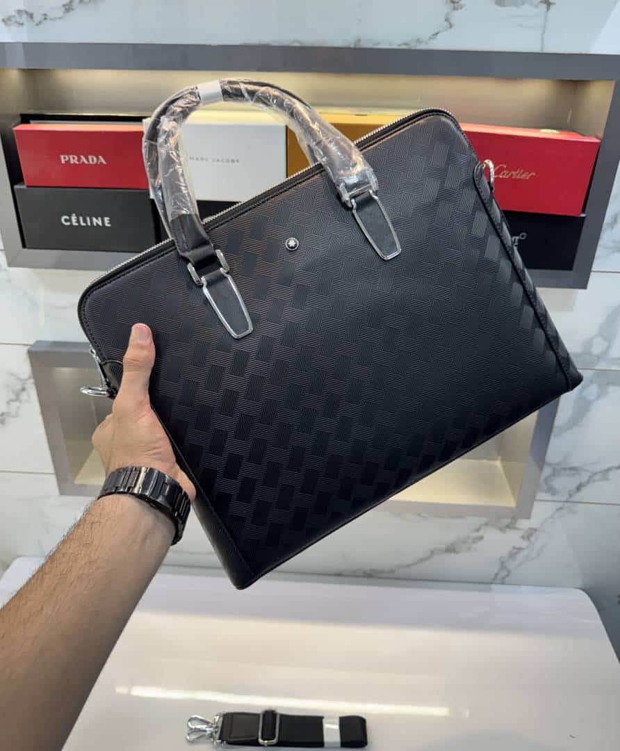 Mont Blanc Black New Luxury Classic Laptop Bag