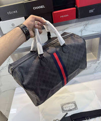 Gucc i Black Limited Edition MonogRAm LuXury Travel Duffel Bag