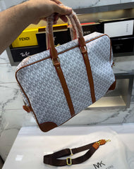 Michael  Kors Black MonogR@M! Lu..X..ury Laptop Bag