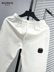Balmai n Paris White Logo Patch Imported Trackpant
