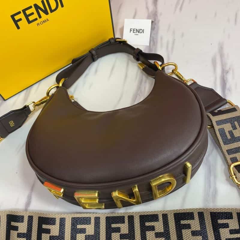 Fendi Graphy Sling Shoulder Bag coffee Brown (BOX) BAG 44