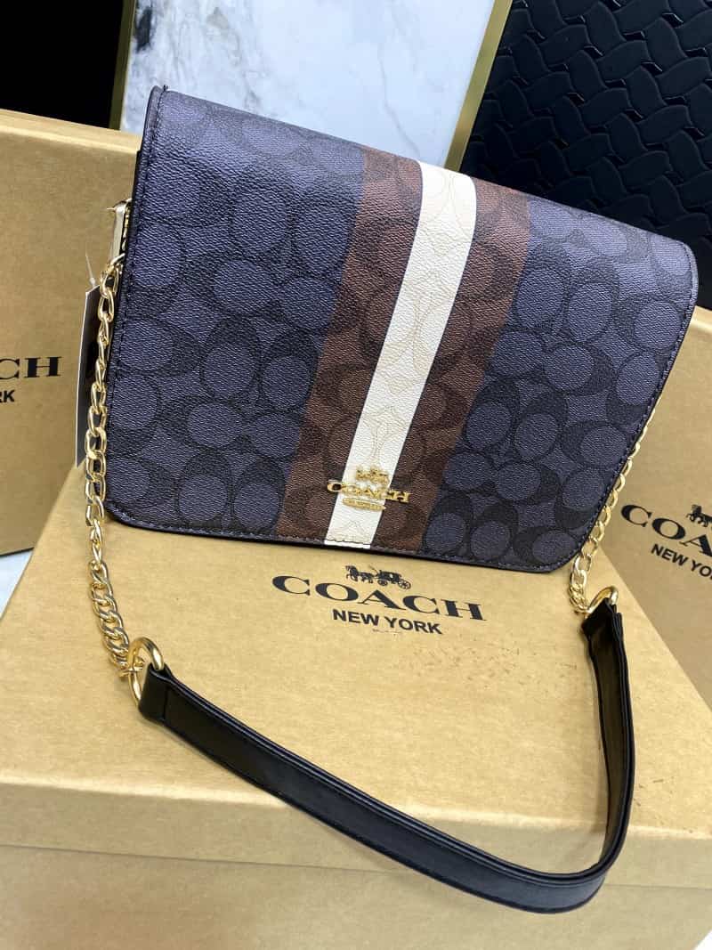 COAC_H Signature Fold-over Cross Body Bag with Box 602