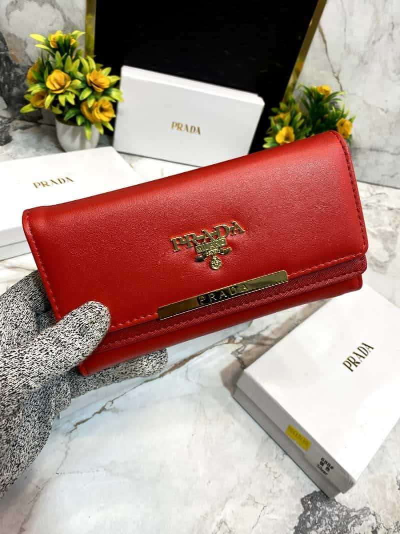 PRAD_A 3 Fold double compartment Clutch wallet 628