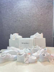 Airforce 1 short pure white leather Semi Ua quality with dust bag with keychain